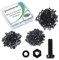 Pzsmocn 300 Stück/100 Sätze M2,5 * 8 mm Schwarzes Nylon Kunststoff Kreuzschlitz Rundkopfschrauben-Sechskantmuttern mit Isolierscheibe Standardgröße, für Heimwerker und Elektronische Montage.