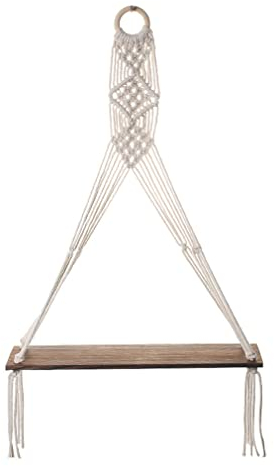 Schwebendes Regal aus Holz, Wandbehang, Seil, nordisches Regal, Schaukel, Hängeregal, Zuhause, dekorativ