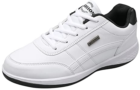 Stivali Uomo Alti Stivali Uomo Alti Pelle Scarpe Uomo con Rialzo Stivali Uomo Pelle di Serpente 2023 Sneakers Zeppa Interna Bianco #1 9.99