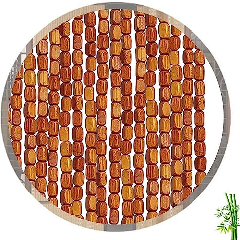 Perlenvorhänge Aus Naturholz,Hängende Bambusperlenvorhänge,Fadenvorhang,Dekorative Perlenvorhänge Teilervorhang,Fliegenvorhang,Schnur Türvorhänge,Für Schlafzimmer,Balkon,W×H-130strands(130×230cm)