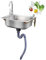 Fregadero Cocina 1 seno con Grifo, Lavabo de Baño Pequeño Montado en la Pared, Mini Lavabos Pequeños, Fregadero de Acero Inoxidable 304 , Lavabo Suspendido, para Lavar, Jardín, Restaurante y Bar ( Siz