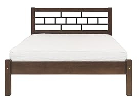 Meble Doktór Holzbett - Bett aus Kiefernholz – Grenada 160x200 cm – Bettgestell mit Rahmen – Holzmöbel – 100% Naturholz - Massivholzbett – Solide Verarbeitung - Braune Beize