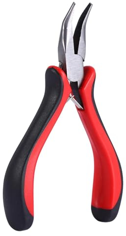 DHWEKU Microringnadel Zange,Haarverlängerungszange für Micro Nano Ring Öffner und Entfernen Hair Zangen