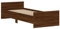 vidaXL Bettgestell, Bettrahmen mit Lattenrost, Bett Gästebett mit Kopfteil Fußteil, Einzelbett Schlafzimmerbett Schlafzimmermöbel, Braun Eichen-Optik 75x190cm Holzwerkstoff