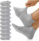 YouShow 10 Paar Sneaker Socken Herren Damen Sportsocken, Sneakersocken Laufsocken Atmungsaktiv Kurze Knöchelsocken aus Baumwolle Grau 39-42