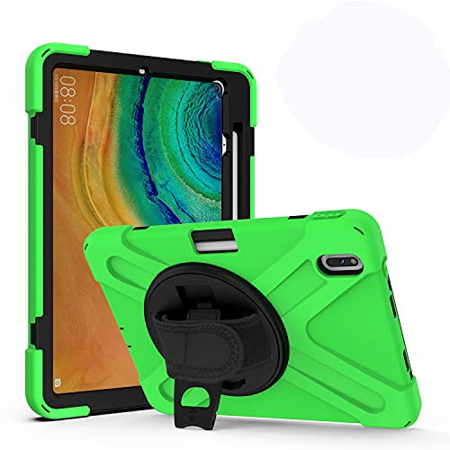 Cover Huawei Matepad Pro 10.8 2021/2019, Resistente agli urti Protettiva Cover Antiurto con Supporto Rotante 360° e Cinturino da Polso, Custodia Protettiva per Huawei Matepad Pro 10.8 2021/2019