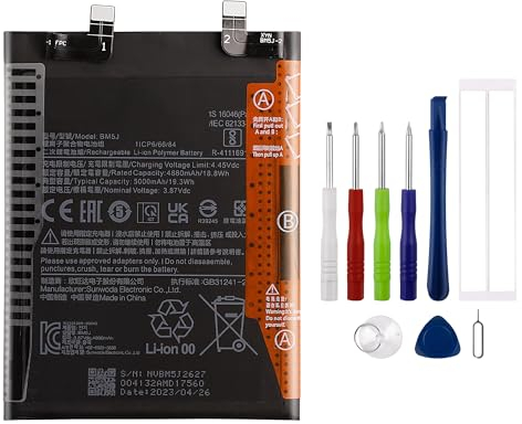 Swark Batería BM5J 4880mAh compatible con Xiaomi 12T /Xiaomi 12T Pro/Redmi K50 Ultra Replacement Battery with Toolset