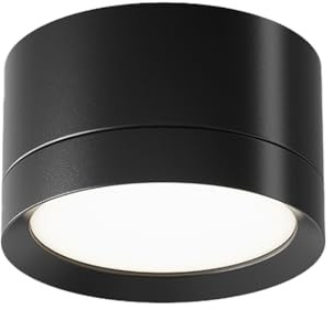 MAYTONI HOOP Deckenleuchte – Downlight GX53, 12 W – moderner Deckenspot aus Aluminium – als LED Einbauleuchte für Decke in Küche, Flur, Wohnzimmer – Schwarz