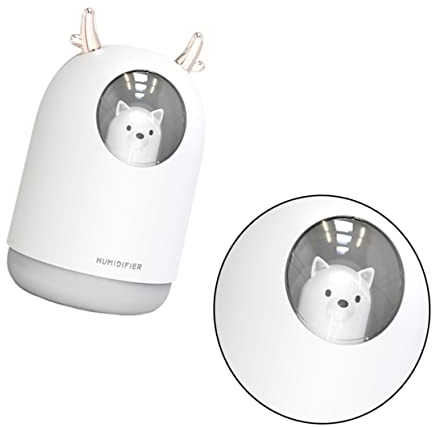 Zerodeko Mini-usb-luftbefeuchter Mit Tierdesign Nachtlicht Luftverteiler Für Zuhause Büro Und Auto