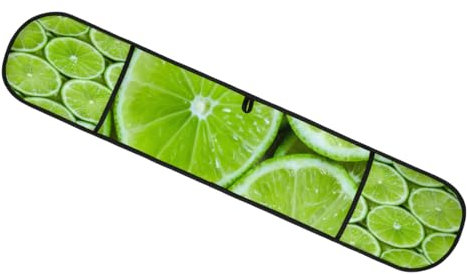 Lemon Lime Slices Double Oven Gloves Pot Holder, Green Lemon Heat Resistant Oven Mitts Home Kitchen Cooking Baking Oven Glove