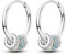 CYCUFF 925 Sterling Silber Hoop Ohrringe Bunte Cubic Zirkonia Schmuck Ohrringe für Frauen Set Ohrring Geschenke für Sie (Leuchtend farbige Zirkonium Fünf Creolen)