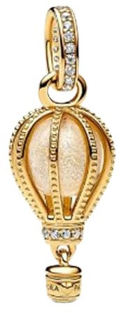 MITSOKU Charms Goldener Ballon 925 Sterling Silber Anhänger Perlen für Armbänder und Halsketten Schmuck Geschenke für Frauen