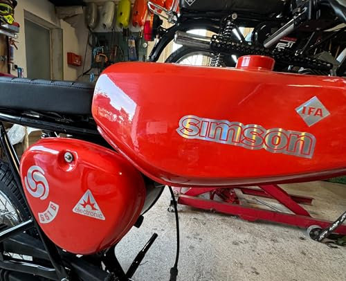 Simson S51B Oil Slick Regenbogen Holo Transparent Aufkleber Premium 10 teilig