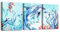Loussiesd Jungen Mädchen Delfine 3er Poster Set für Wohnzimmer Schlafzimmer Ozean Deko Bilder Meer Delfine Kinder Bild Wandbilder für Ozean Küste Bad Leinwandbilder