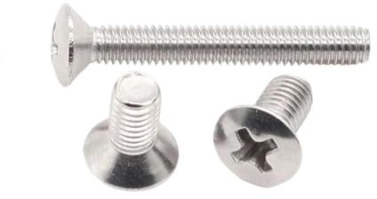 Metal Screws 10/50pcs 304 Stainless Steel Cross Countersunk Head Half Oval Screw Bolts M3 M4 M5(16mm,10pcs M4)
