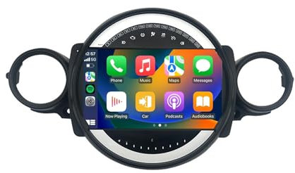 Android 12 9 Pulgadas IPS Pantalla Táctil Radio De Coche Para BMW Mini 2007-2015 Carplay Android Auto Hi-Fi BT 5.0 MirrorLink GPS Navegación DAB RDS DSP Cámara Trasera Trol Del Volante(4Core+1G+16G+WI