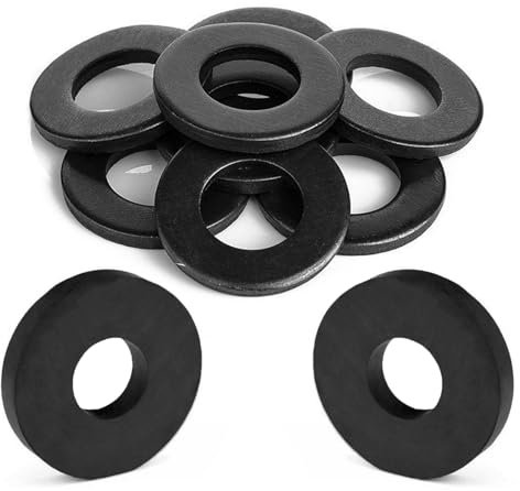 50-Stück Unterlegscheiben M6 Schwarz,Mechanische Flache Unterlegscheiben M6 Unterlegscheiben Edelstahl A2 V2A,Karosseriescheiben,Beilagscheiben Fitschenringe Distanzscheiben,Distanzhülsen Passscheiben