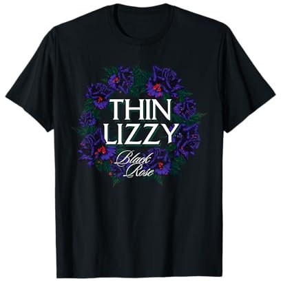 Thin Lizzy – Black Roses Wreath T-Shirt