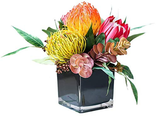 asdchZen Gefälschte Blume Spiegel Würfel Künstliche Pflanze Blume Ornament Künstliche Blumen Hotel Hochzeit Home Dekorative Gefälschte Blume Home Decor Geschenk Künstliche Blumen