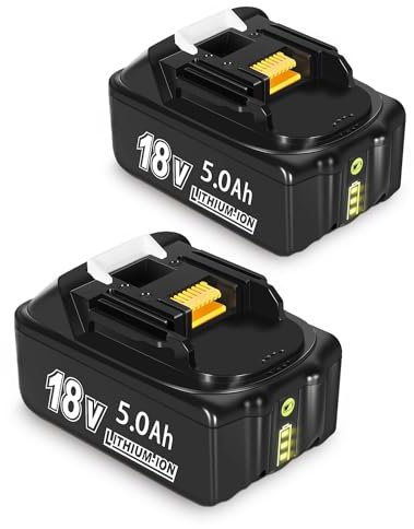 Abeden 5 .0Ah Replacement for makita 18v Battery BL1850B Li-Ion with Intuitive LED Indicator Compatible with BL1860 BL1850 BL1840 BL1830 BL1820 (drill, grinder, circular saw)