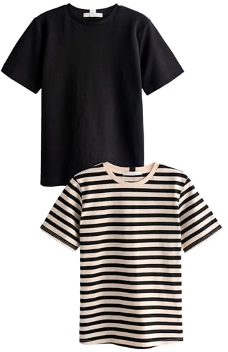 NEXT Damen T-Shirts in Schwerer Qualität, 2er-Pack