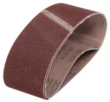 sourcing map 76mm x 533mm Sanding Belts, 12 Pcs 80 Grits Aluminum Oxide Abrasive Belt Sander File Belt for Woodworking, Metal Polishing, Knife Sharpener