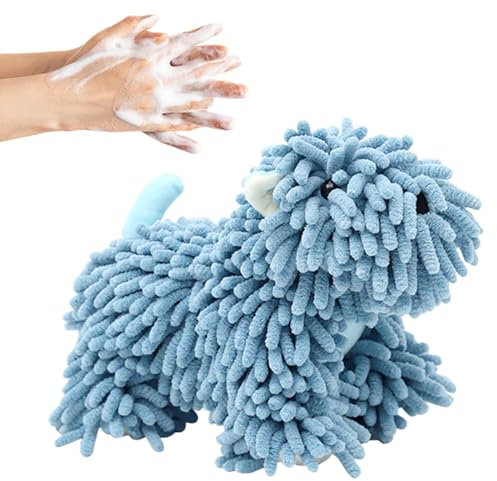 Chenille Handtrockenschwamm | Hundeförmiges Badetuch aus Chenille | Entzückender Trockenschwamm, hochsaugfähiges Haushaltstiertuch, Reinigungstuch für Wohnzimmer