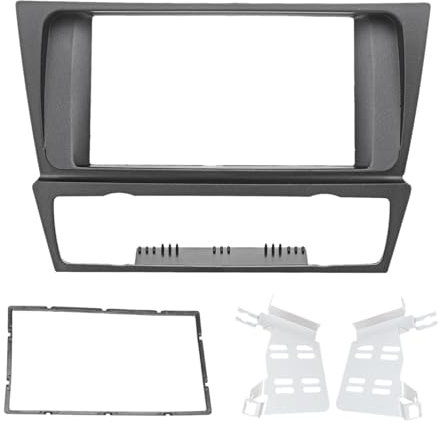 Autoradio Mascherina Telaio Adattatore nero Fascia radio 2 Din for auto, montaggio su pannello audio radio doppio Din, adattatore for telaio cruscotto/adatto for BMW Serie 3 E90/E91/E92/E93 Telaio aud