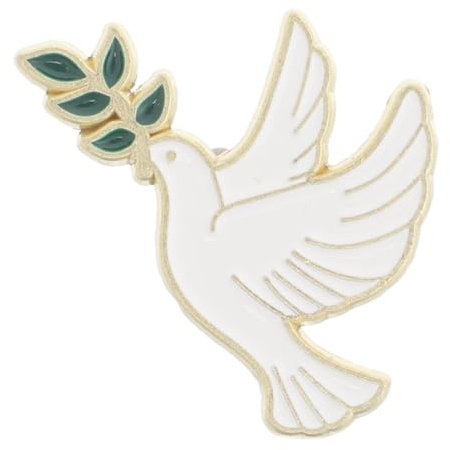 FRCOLOR Friedenstaube Brosche Mit Olivenzweig Anstecknadel Für Frauen Metallabzeichen Für Kleidung Taschen Rucksäcke Vielseitiges Accessoire