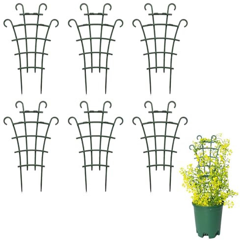 6 Stück Pflanzen Rankhilfe Zimmerpflanzen,Kletterpflanzen Rankhilfe Für Kletterpflanzen,Garten Anglebig Korrosionsbeständig Erbsen Rankhilfe Efeutute Gurken Indoor Plants Klein Für Pflanzen Bieten