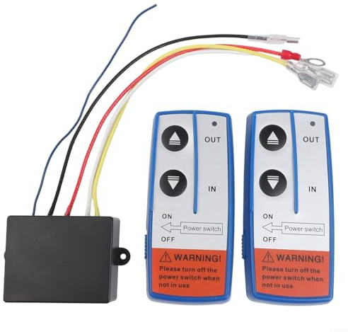 Kit de control remoto inalámbrico para cabrestante, 12 V 500 A, relé solenoide de cabrestante inalámbrico, kit de control remoto para ATV, UTV, SUV, barcos, vehículos