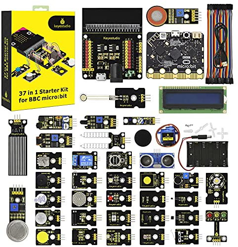 KEYESTUDIO BBC Microbit Sensor Module Kit Starter Kit Programmable avec 35 Projects, V2 Microbit et Carte d'extension Inclus