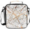 Weiße goldene Marmor Lunchbox Lunchbox Crack Onyx Stone strukturierte Kühltasche Thermotasche Snacks Organizer wiederverwendbare Taschen Schultertasche für Frauen Herren Outdoor Büro Picknick