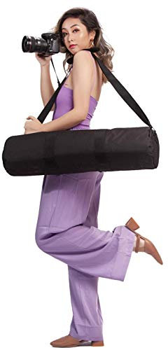 BOLLUMA Tripod Bag 28in Case Foam Padded1680D Nylon Adjustable Shoulder Strap, 70cm x 20cm Large Sturdy Storage Bag for Photography Equipment Monopod Light Stand
