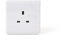 LIEBER Silk White 13A amp 1 Gang Unswitched Single Power Plug Socket with a Curved Edge | Home Improvements, Quality, Upgrading Sockets in Bedroom, Kitchen, Living Room, Dining Room, Hallway