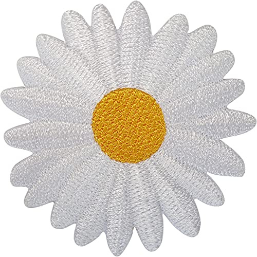Daisy Patch Iron Sew On Clothes Shirt Dress Skirt Denim Flower Embroidered Badge