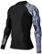 HUGE SPORTS Herren Spleiß Rashguard Langarm Rash Guard Shirt Wasser alle Outdoor Aktivitäten Surfen Schwimmen Schlangenschuppe L
