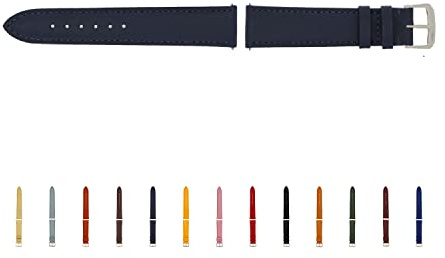 SELVA Uhrenarmband, 14-24 mm, Leder, zum Wechseln, Ersatzarmband für Smartwatch, Made in Germany