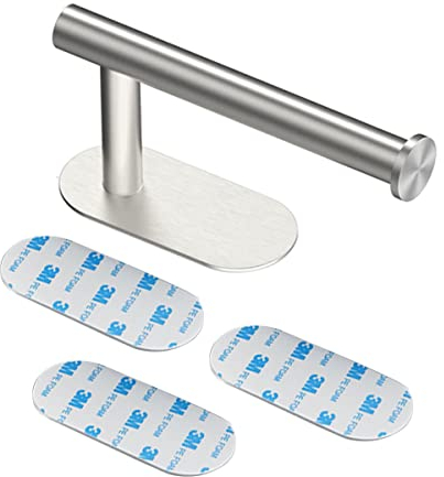 Toilet Roll Holder Stainless Steel Toilet Paper Holder Wall Mounted Waterproof & Rust Resistant Self Adhesive Paper Towel Holder for Bathroom