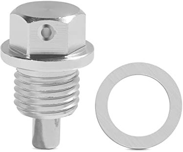 ESEWALAS Perno magnético universal M14 x 1.5 de tuerca de drenaje de cárter de aceite, tapón de drenaje de aluminio con junta de cobre, tapones de drenaje de aceite de motor de repuesto automotriz