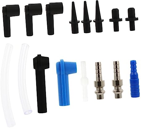 16Pcs Car Brake Fluid Bleeder Kit - Quick Exchange Air Connector for Easy One-Person Operation, Plastic Brake Bleeding Adapters