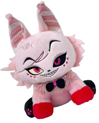 Hazbin-Hotel Angel Cat Peluche, 45 cm Angels Cat Muñeco de Peluche, Cat Lindo Personaje Relleno Decorativo, Hell Inn Angel Cat Peluche para sofá Dormitorio