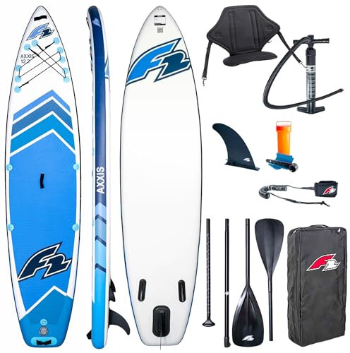 Campsup SUP F2 AXXIS - Tabla de surf hinchable (372 x 86 x 15 cm, con accesorios, capacidad de carga de hasta 180 kg), color azul claro