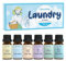 SALKING Laundry Fragrance Oils, Essential Oils Gift Set, Diffuser Oils, Scented Oils for Soaps Candle Making - Citrus Clean, Fresh Laundry, Fresh Linen, Lavender Fields, Still Breeze, Minty Fresh