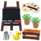 Wichtel Zubehör, Wichtel Zubehör Weihnachten, Miniatur Wichtel Zubehör Mal Kunst Set für Weihnachten Wichteltür Deko und 1/12 Puppenhaus,DIY Wichtelzubehör Staffelei Kleine Ente Topfpflanze Gießkanne