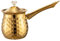 MAGICLULU Traditional Turkish Cezve Glass Pot Tea Kettle Maker Mini Simmer Pot 600ml Stove Top Stainless Steel Stylish Vintage Look