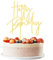 Gold Happy Birthday Cake Topper Gold Birthday Cake Sign Birthday Party Decorations for Men Women Boys and Girls