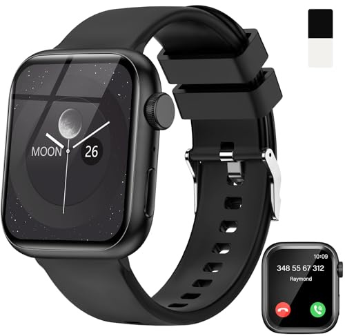 zaisia Smartwatch Damen Herren mit Telefonfunktion, 1.85 Zoll HD-Touchscreen Fitnessuhr mit Pulsuhr Schlafmonitor Schrittzähler, IP68 Wasserdicht Sportuhr, Fitness Smart Watch für Android iOS