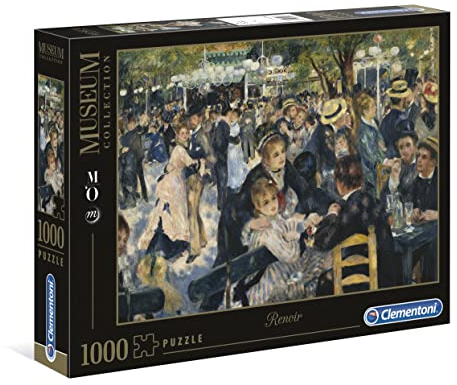 Clementoni 31412 Renoir – Tanz im Moulin de la Galette – Puzzle 1000 Teile, Museum Collection, Geschicklichkeitsspiel für die ganze Familie, Erwachsenenpuzzle ab 14 Jahren