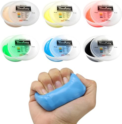 CanDo TheraPutty - Therapie-Knetmasse - 170 g - 6er Set (versch. Farben)